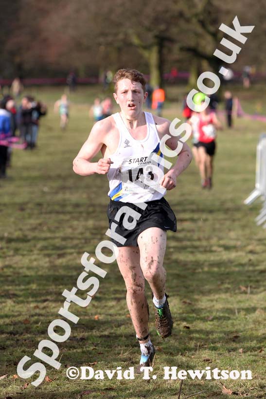 Zak Miller (Trafford)  under-17 mens Northern Cross Country Champs, Knowsley Safari Park. Photo: David T. Hewitson/Sports for All Pics